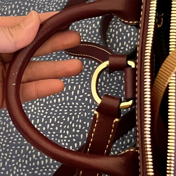 Dooney and Burke Saffiano leather backpack in Maroon - Picture 11 of 16